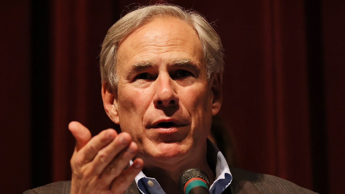 Texas governor speaks to the press