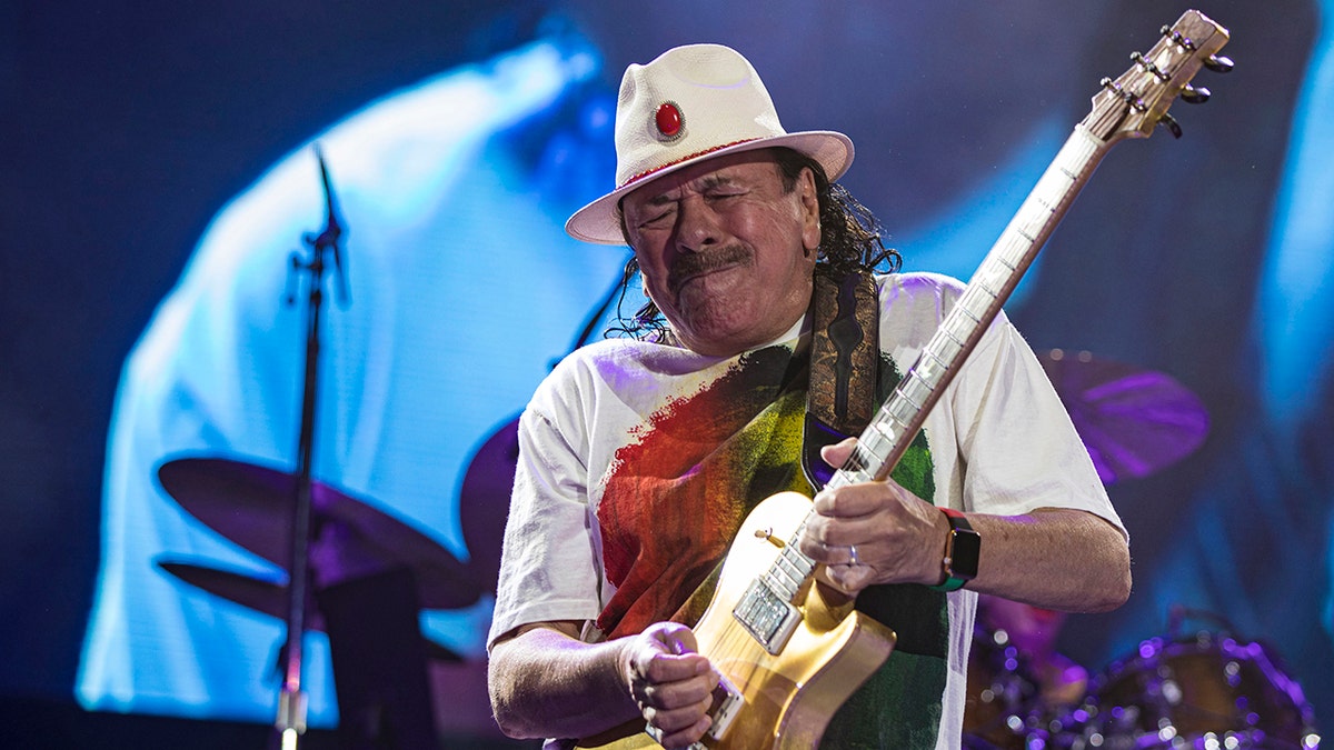 Carlos Santana performing