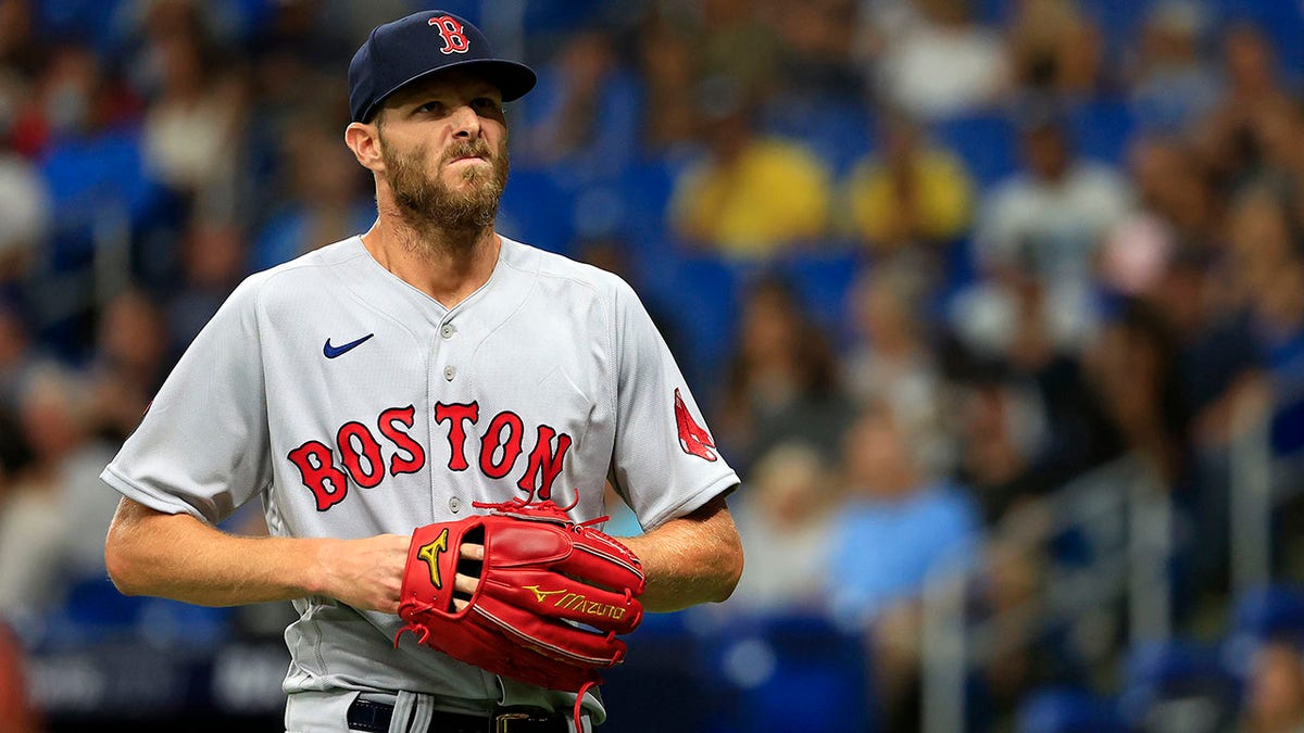 Chris Sale during the Red Sox game against the Tampa Bay Rays