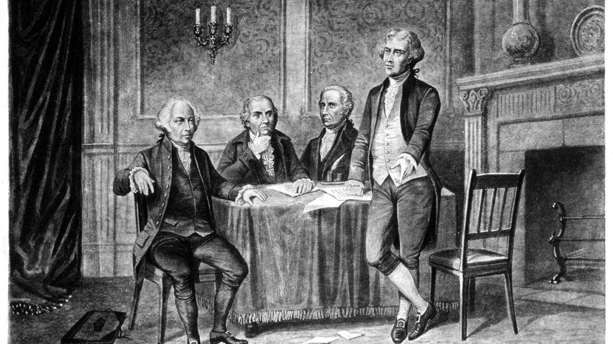 Alexander Hamilton with Founding Fathers
