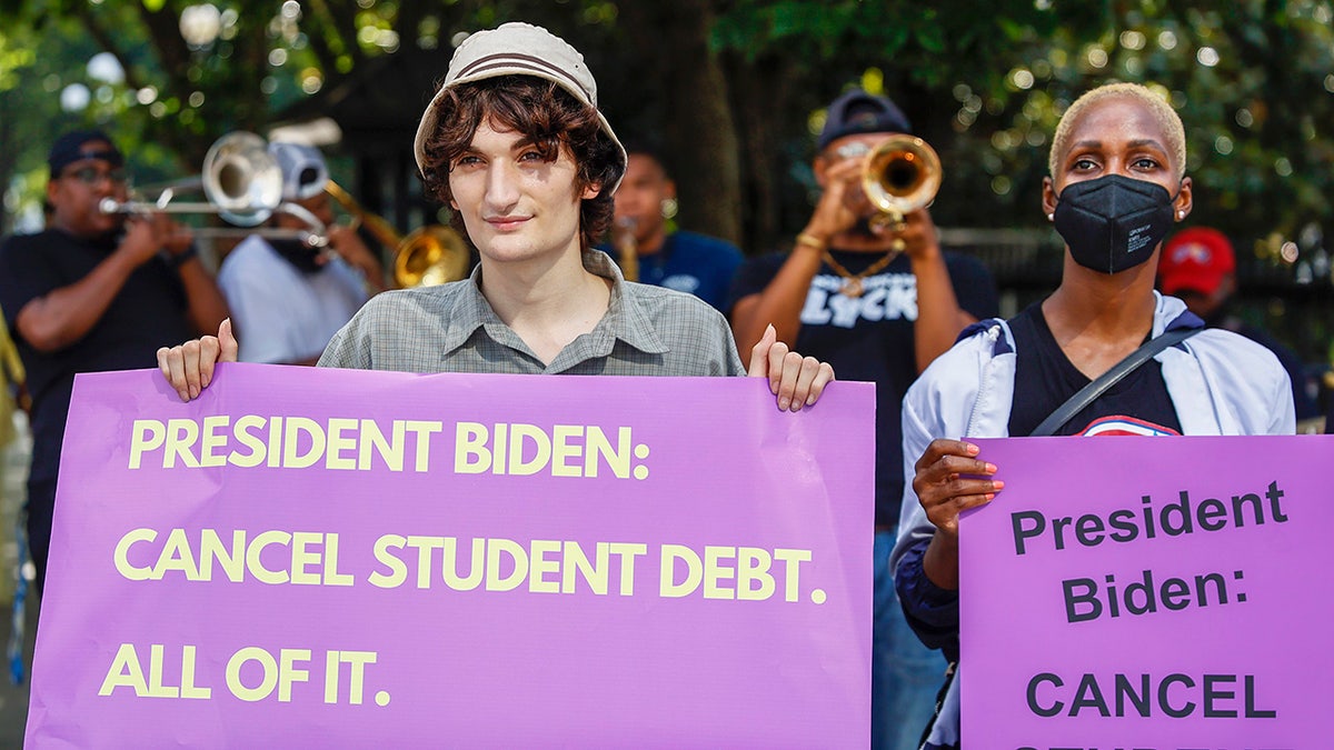 Student loan debt protesters