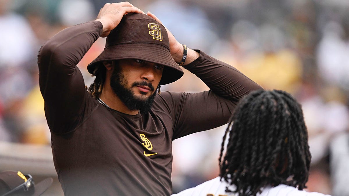 Fernando Tatis Jr. before a game against the Colorado Rockies