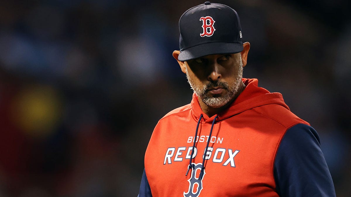 Red Sox manager Alex Cora during a game at Fenway Park