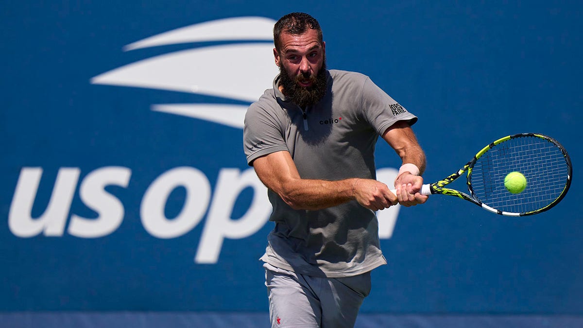 French tennis player Benoit Paire plays at the US Open