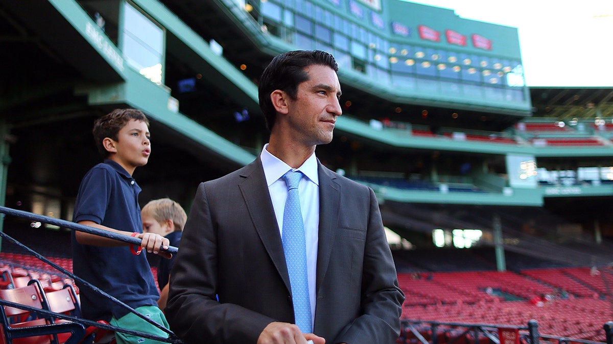 Mike Hazen at Fenway Park