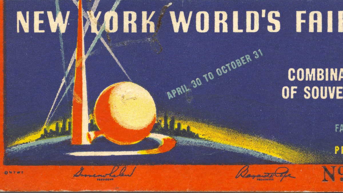 Ticket book to 1939 World's Fair