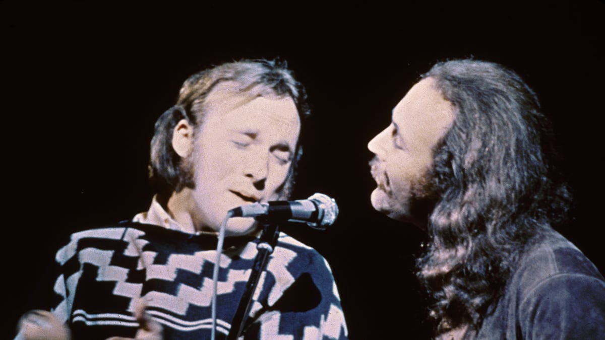 Stephen Stills and David Crosby at Woodstock