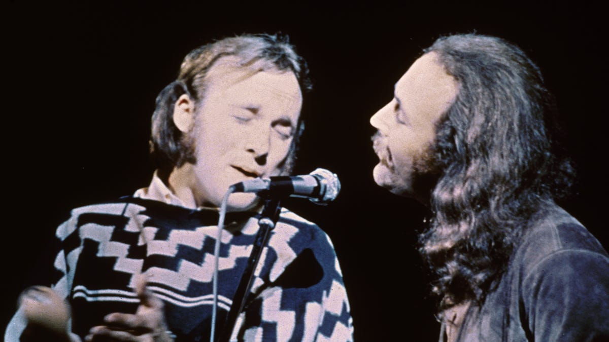 Stephen Stills and David Crosby at Woodstock