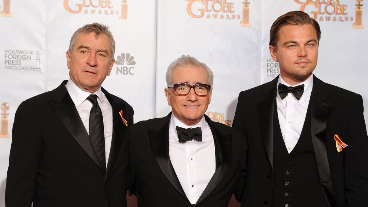 Robert De Niro, Martin Scorsese and Leonardo DiCaprio at Golden Globes