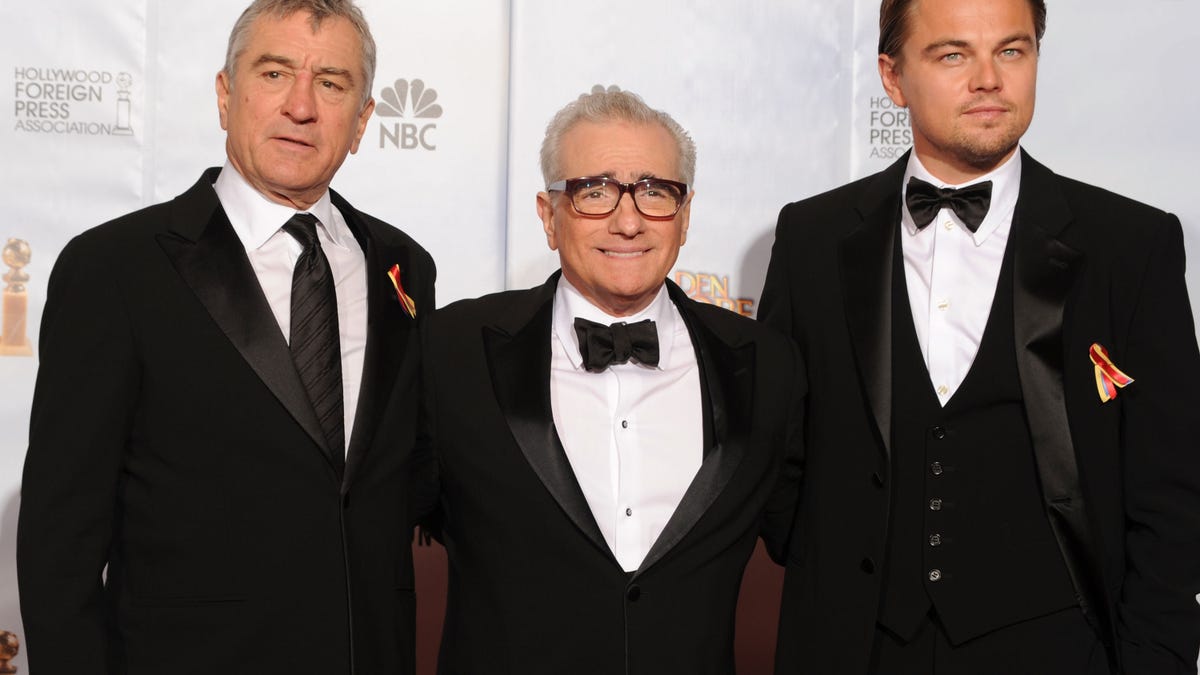 Robert De Niro, Martin Scorsese and Leonardo DiCaprio at Golden Globes