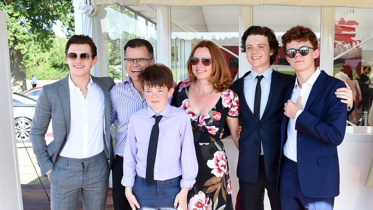 Tom Holland and his family