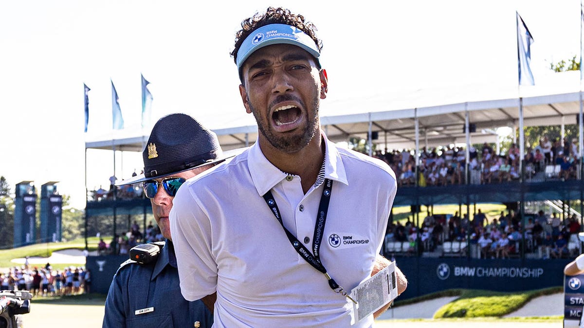 A fan removed from the BMW Championship