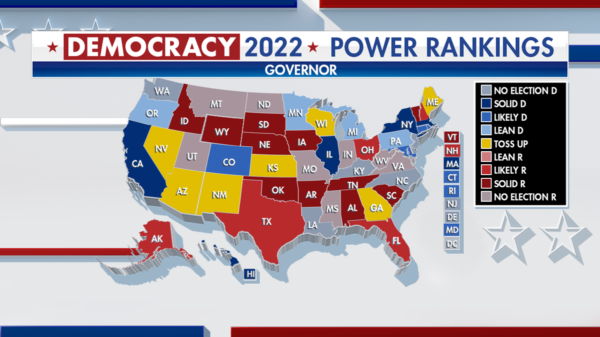 Governors race prediction for November