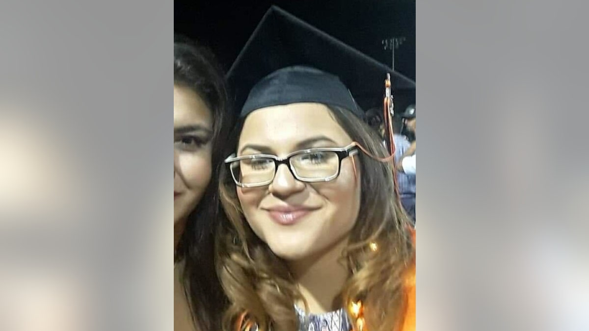 Missing Jolissa Fuentes in a graduation cap