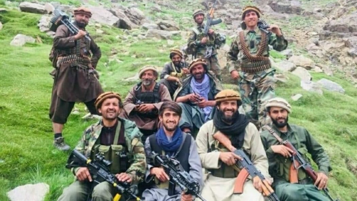 NRF fighters in Afghanistan in grassy field