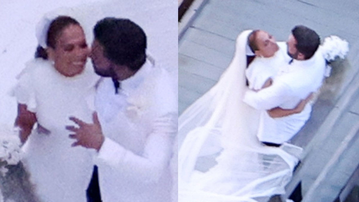 Jennifer Lopez and Ben Affleck say I do"