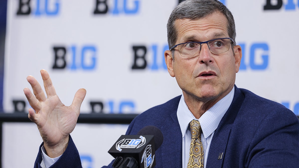 Jim Harbaugh at the Big Ten Media Days