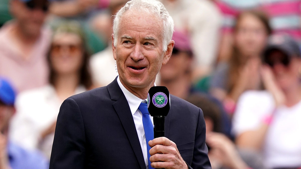 John McEnroe at Wimbledon 2022