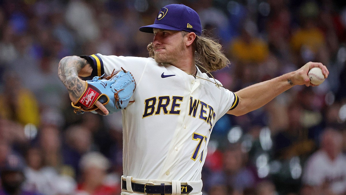 Josh Hader throws a pitch