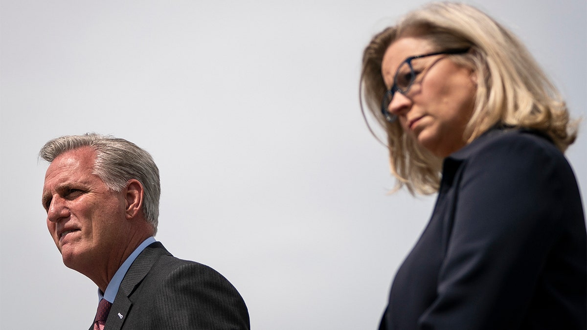 Kevin McCarthy and Liz Cheney