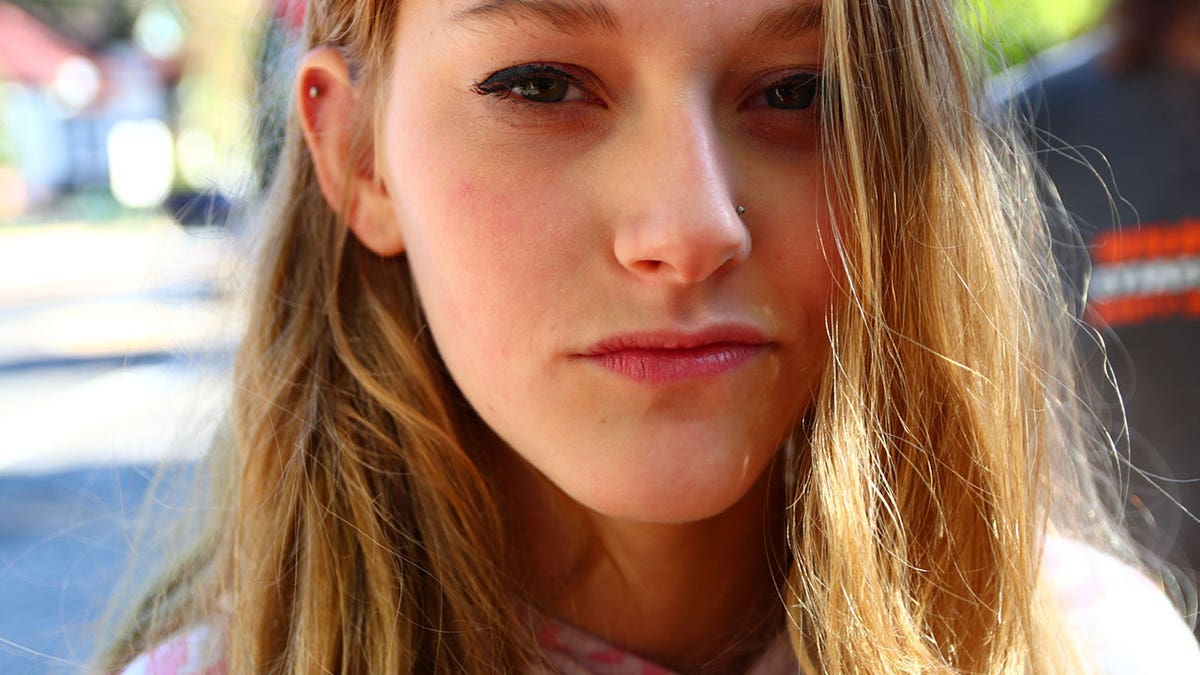 Kiely Rodni closeup with earring and nose ring