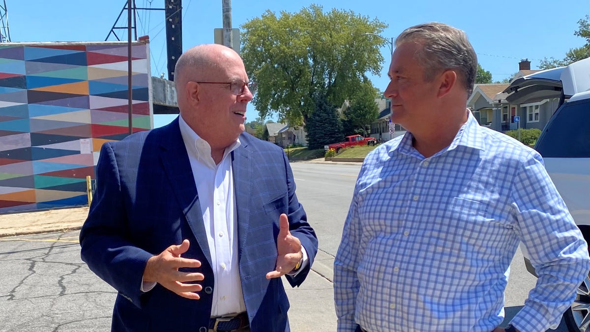 Republican Gov. Larry Hogan visits Omaha, Nebraska