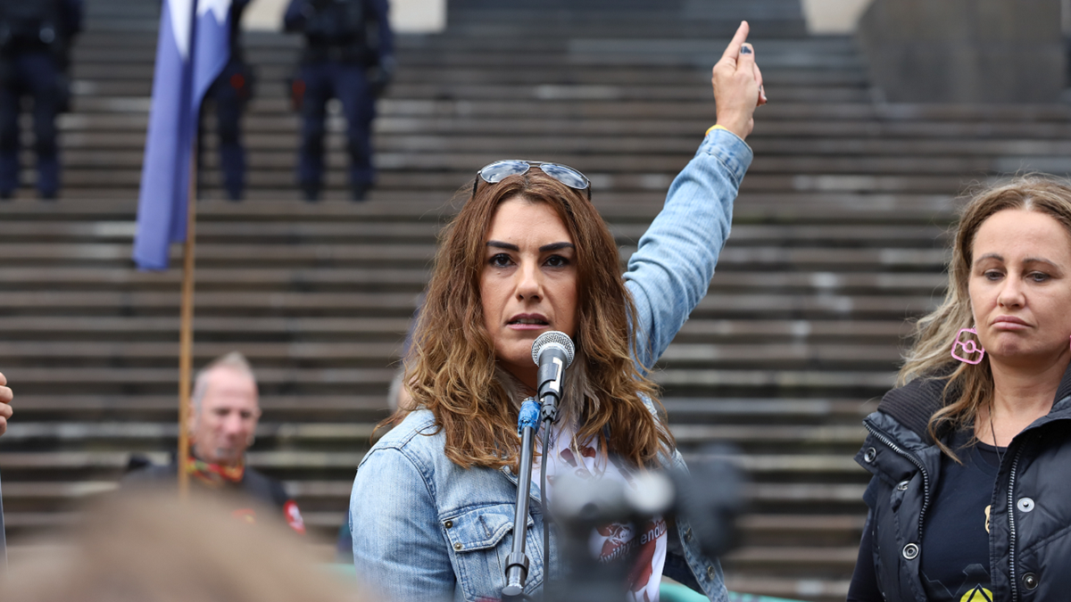 Lidia Thorpe Australia Senator pointing