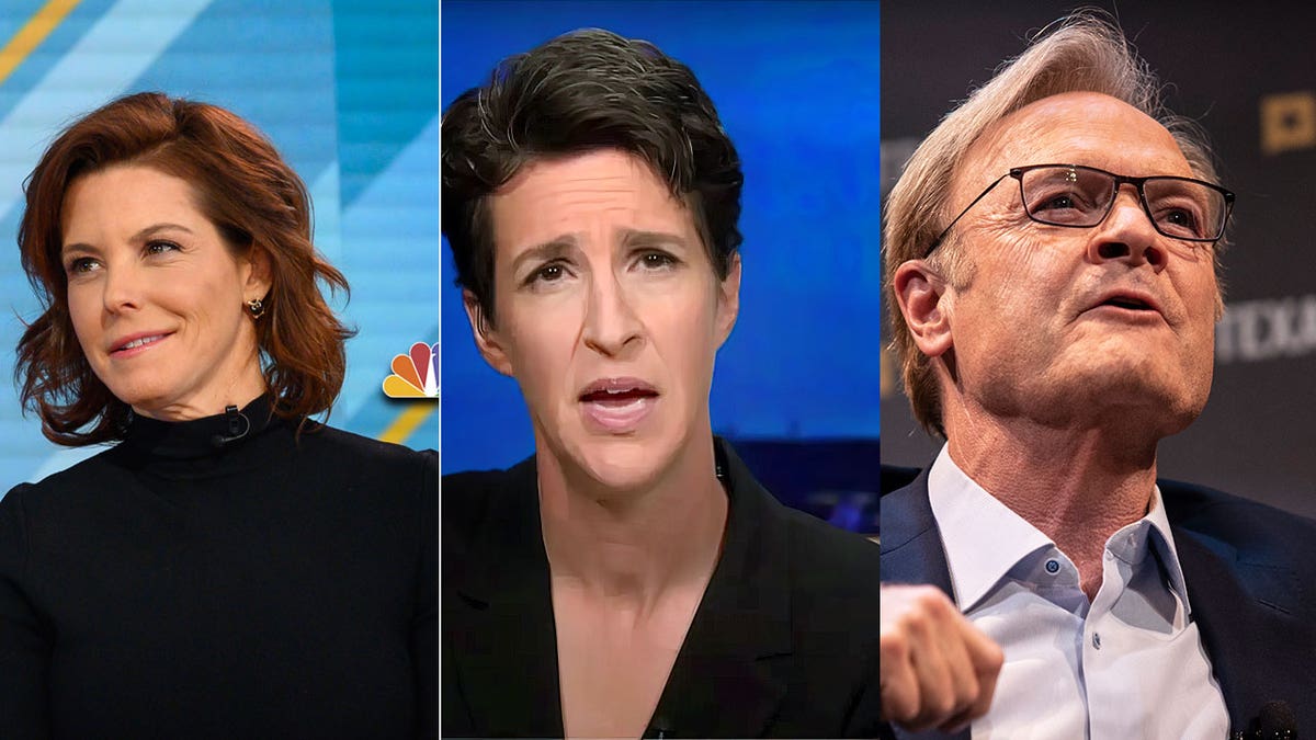 From left, MSNBC's Stephanie Ruhle, Rachel Maddow and Lawrence O'Donnell aren't on the same page about whether the FBI "raided" Donald Trump's Mar-a-Lago residence.