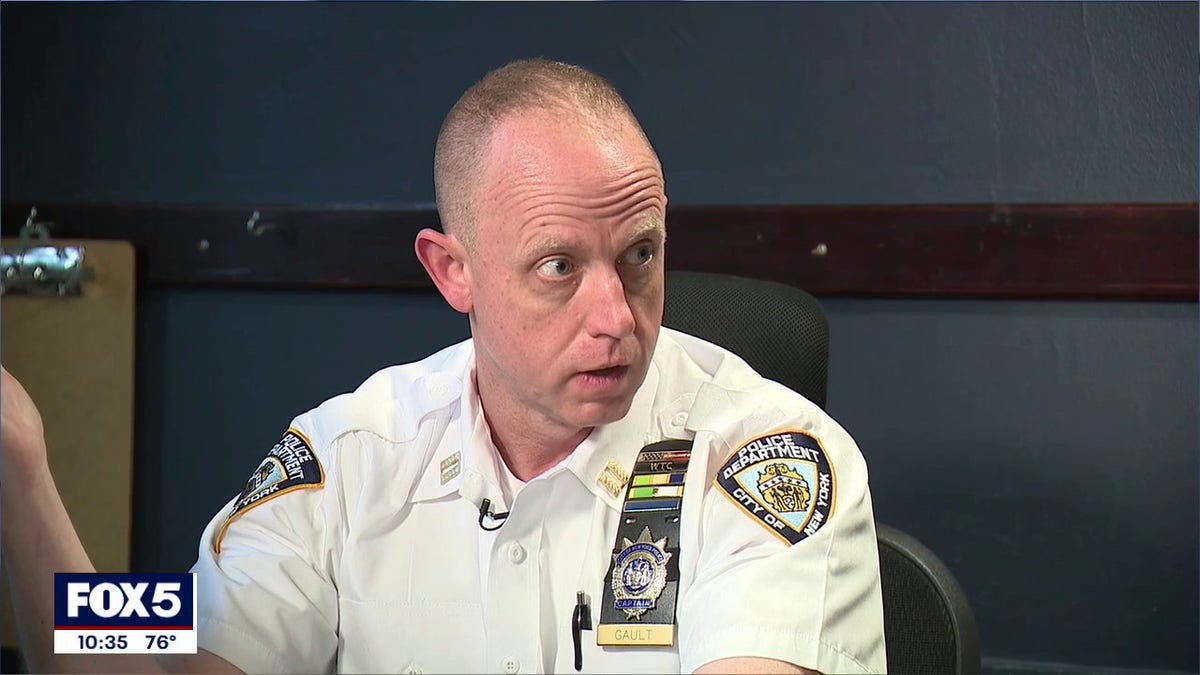 NYPD Captain Robert Gault speaking