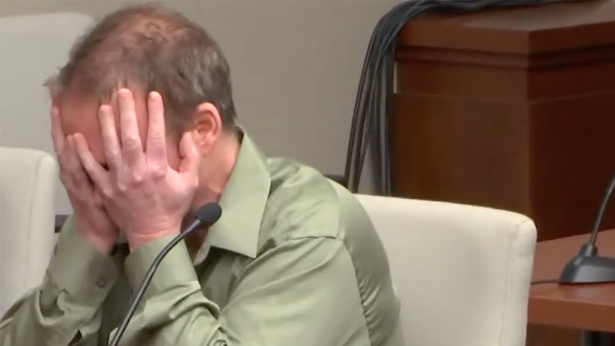 Matheau Moore sobbing in court