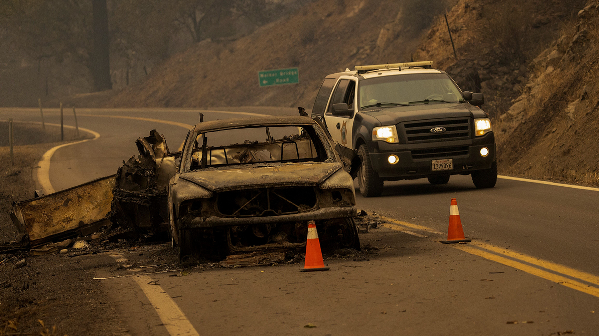 McKinney Fire burned vehicle