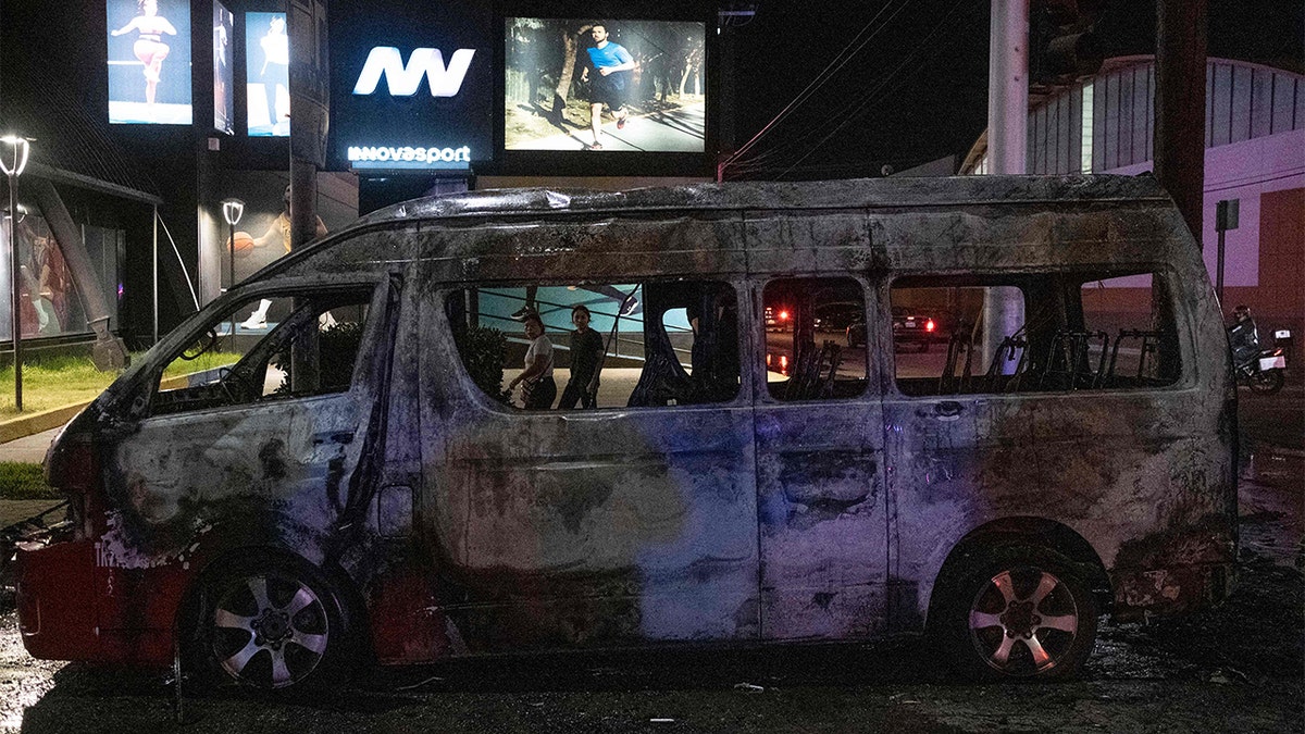 Vehicle was set on fire in Tijuana, Baja California, Mexico