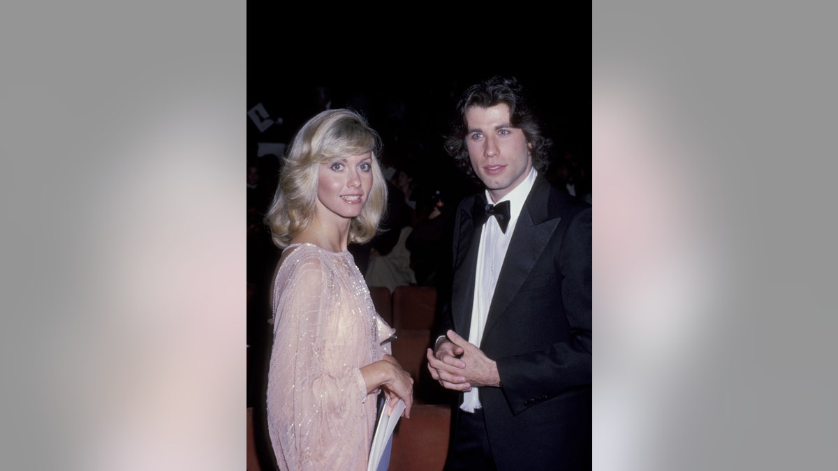 Olivia Newton John and John Travolta at the Oscars