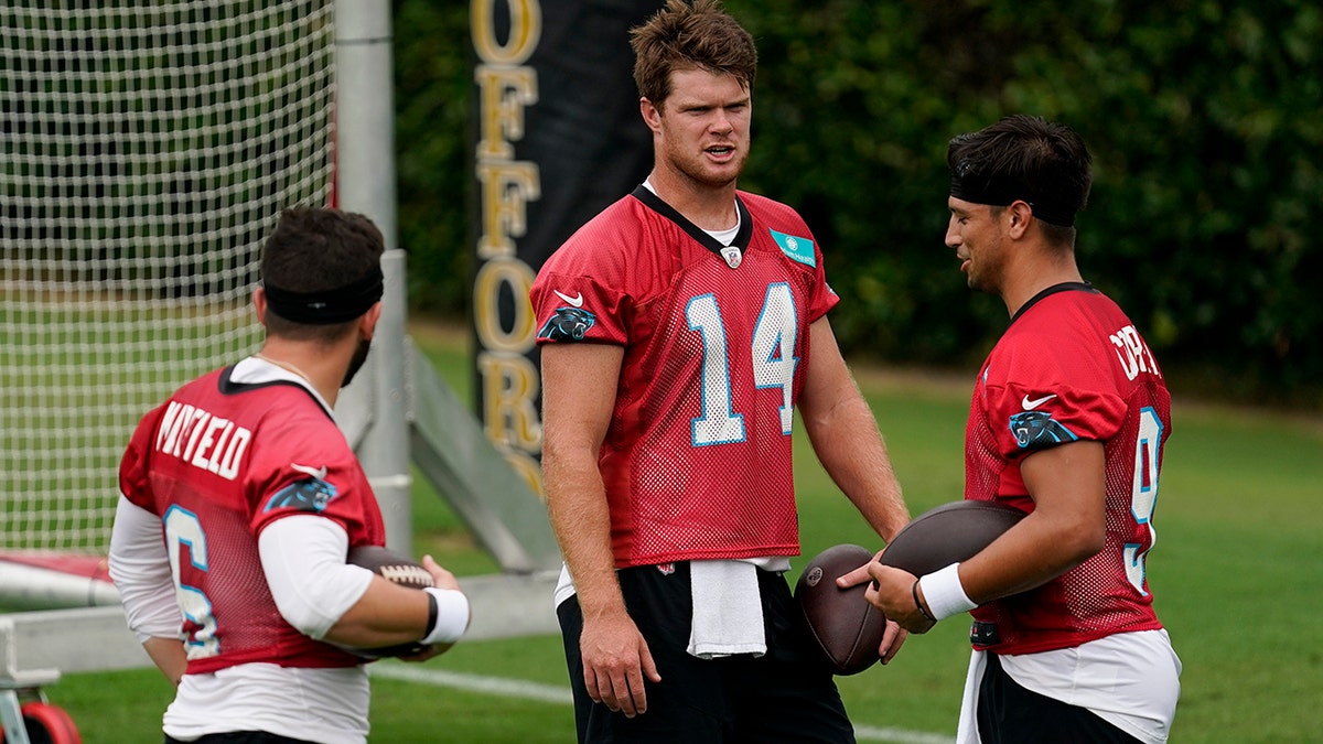 Panthers quarterbacks talking