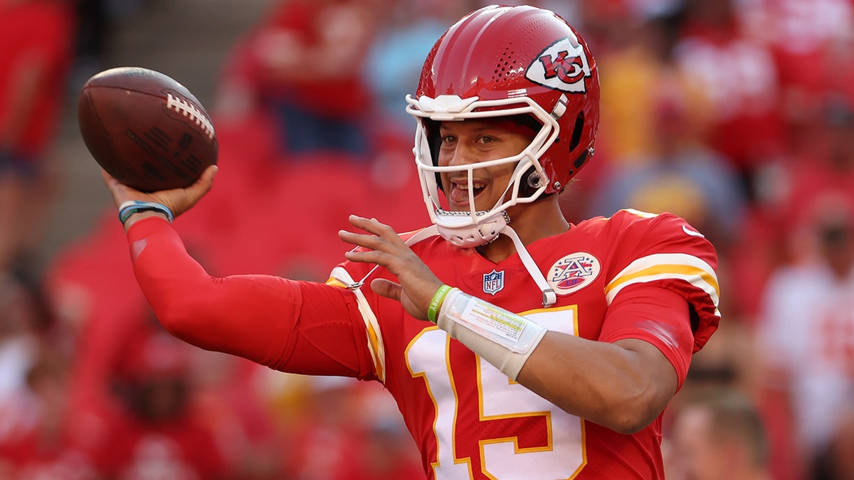Patrick Mahomes in a preseason game against the Packers