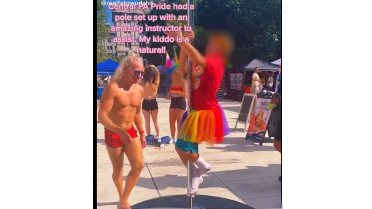 A pride event in PA featured a stripper pole where they taught kids how to pole dance