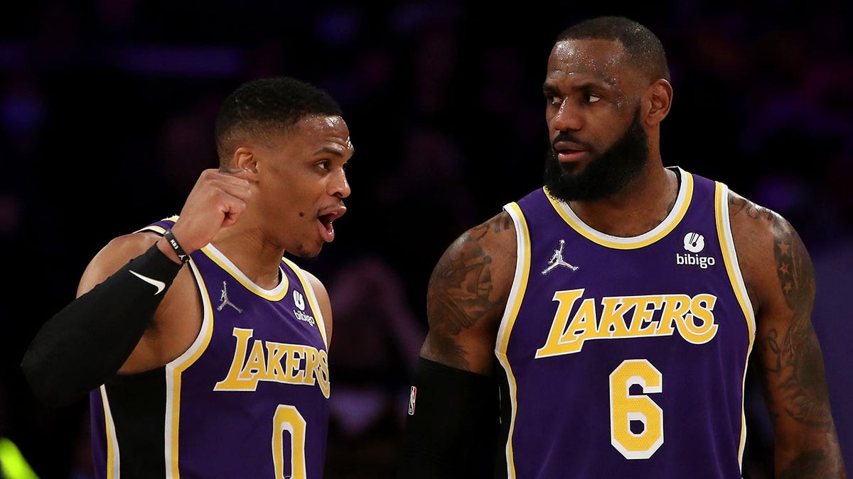Lakers Russell Westbrook and LeBron James