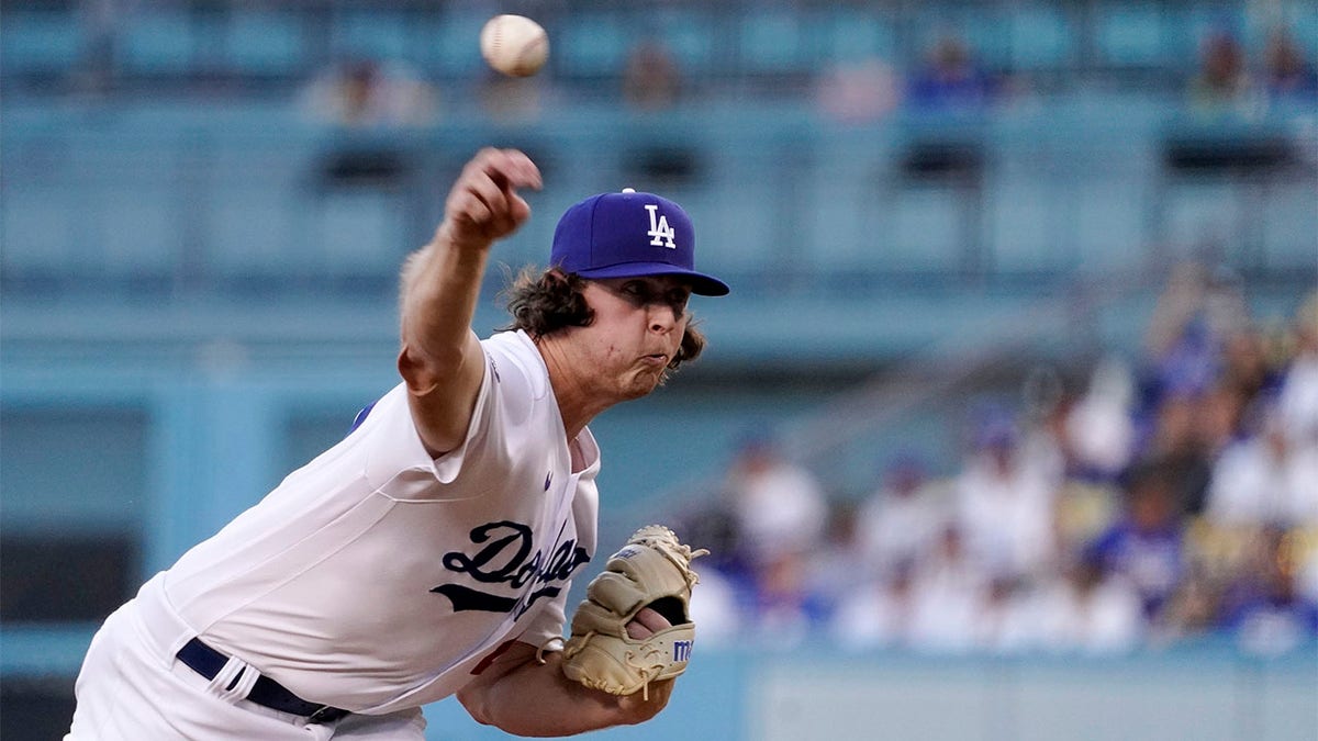 Ryan Pepiot throws a pitch