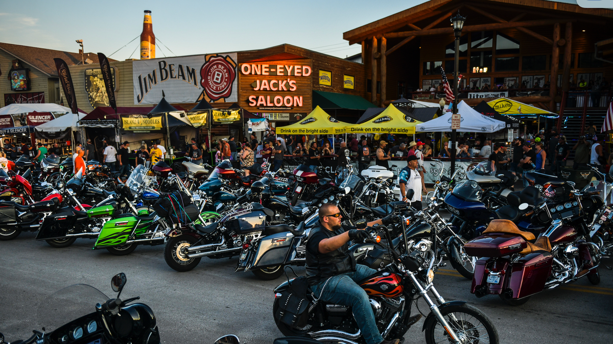 Cyclists in Sturgis, August 2020