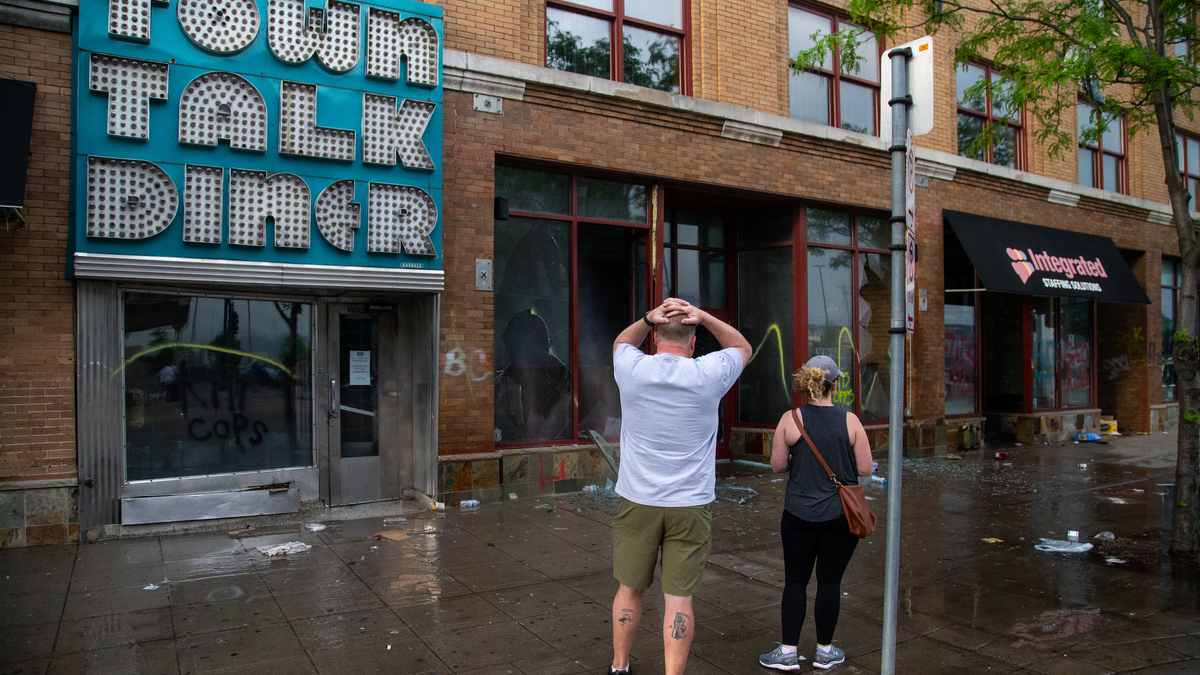 Vandalized Minneapolis diner