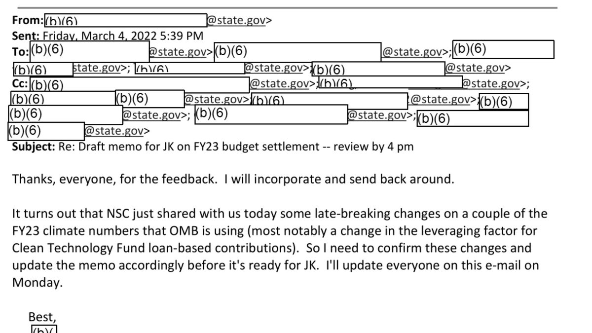 An earlier email shows the White House intervened in budget discussions with the SPEC's office. (Protect the Public’s Trust)