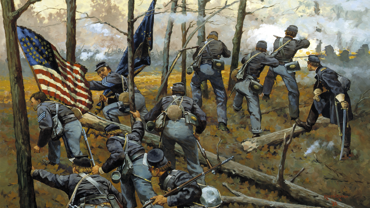 Union attack at Battle of Shiloh