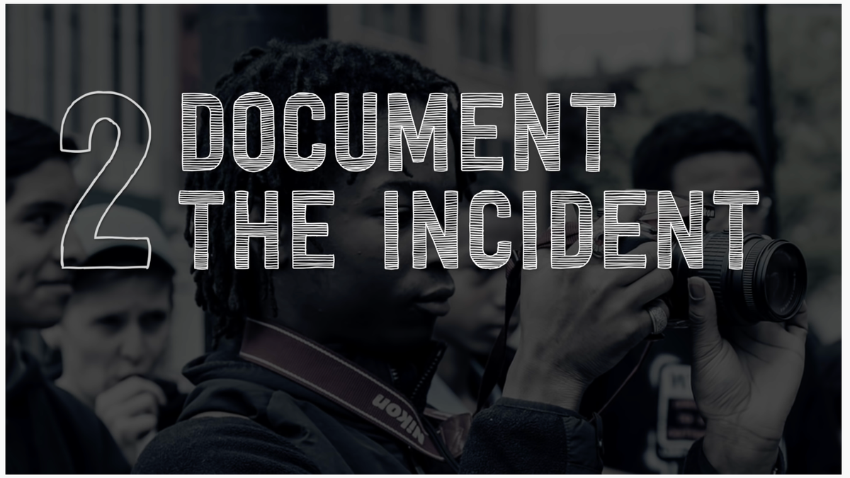 Document the incident - advice if you see a racist attack
