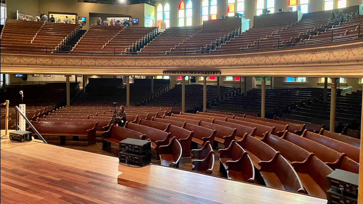 Backstage at the Ryman