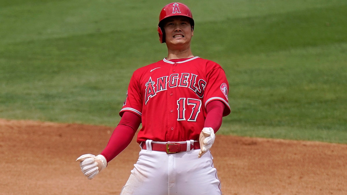 Shohei Ohtani was tagged out trying to steal