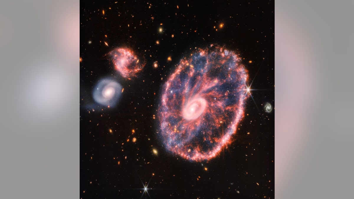 Cartwheel Galaxy captured by the James Webb Space Telescope