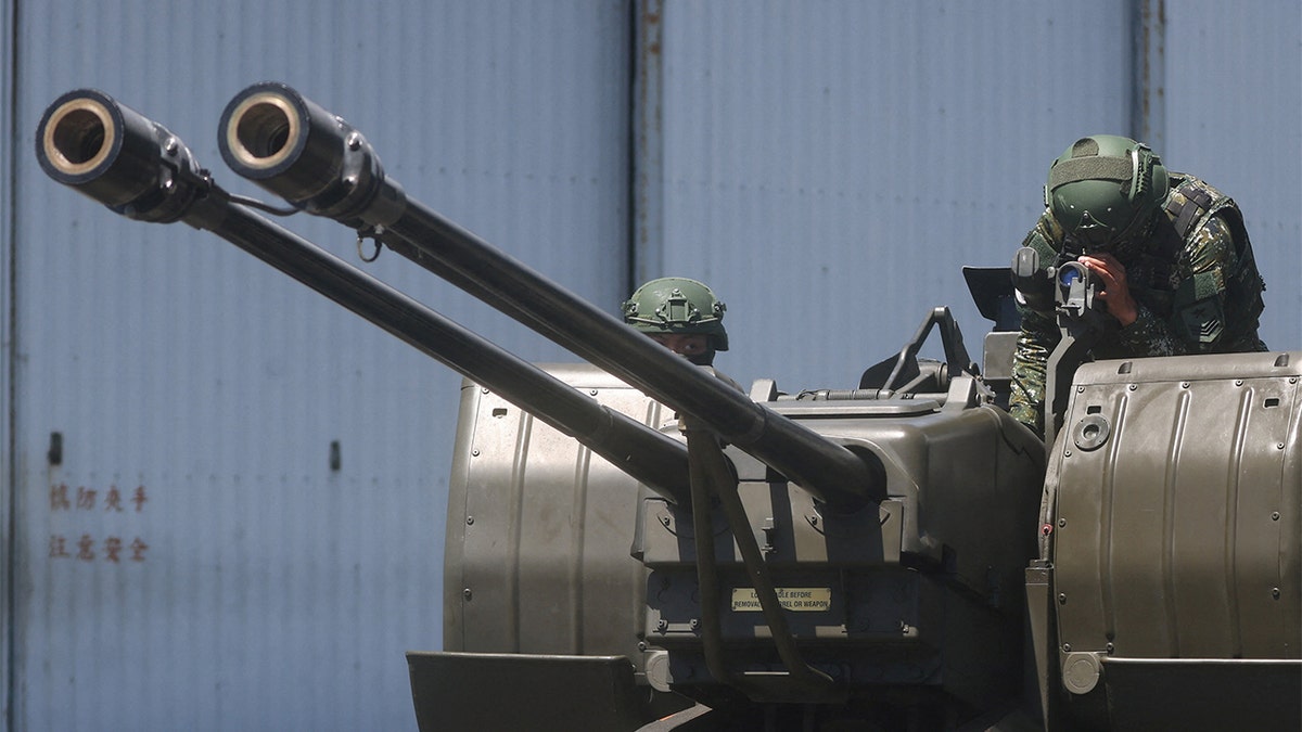 GDF-006 anti-aircraft gun is seen in Taiwan