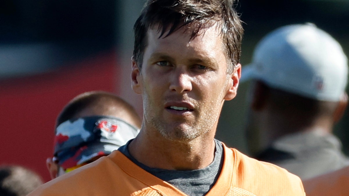 Tom Brady at Bucs camp in July 2022