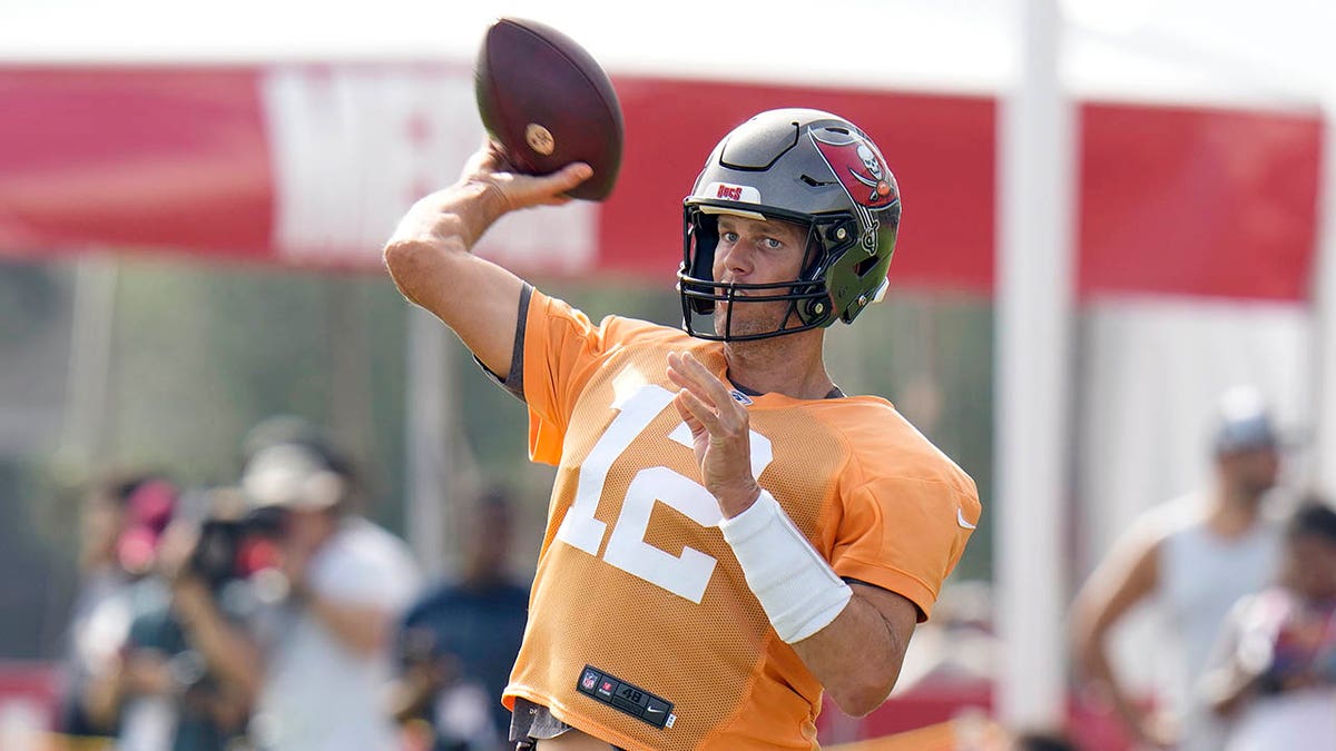 Tom Brady in training camp