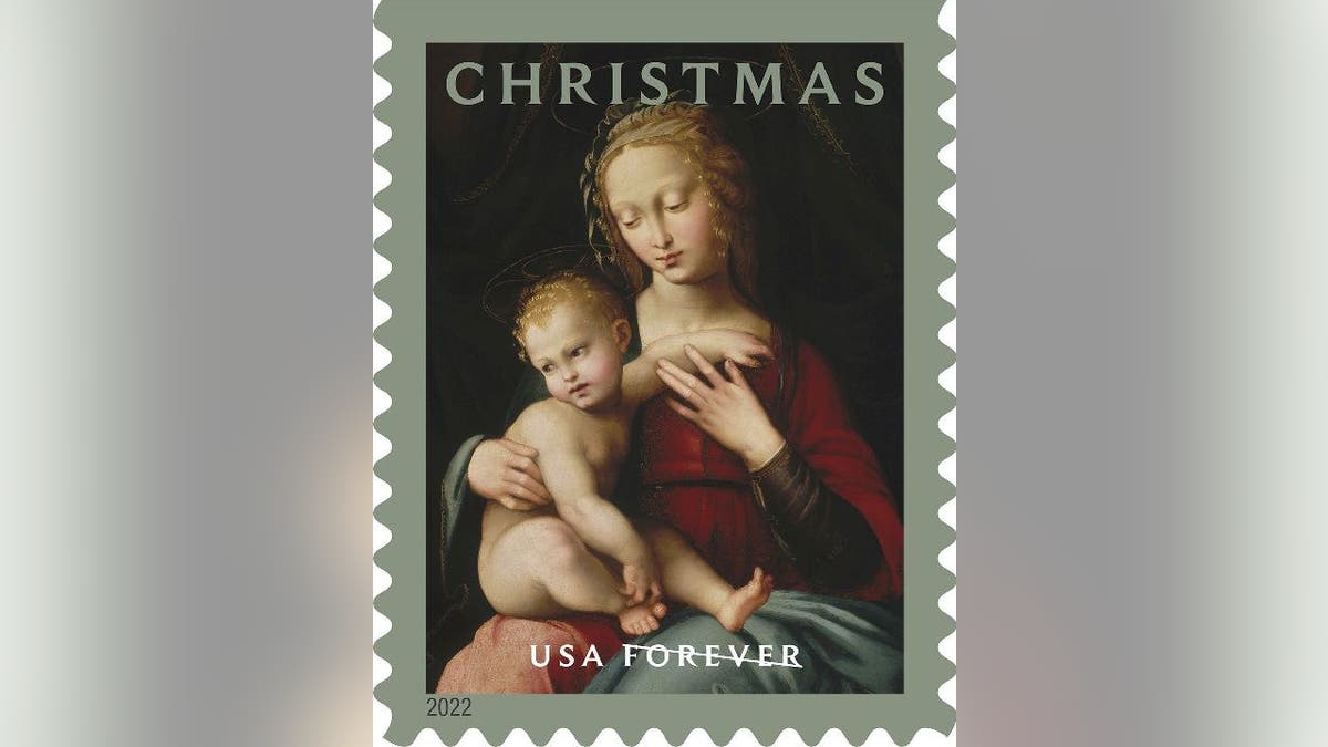 USPS adds 'Virgin and Child' painting to new Forever Stamp before